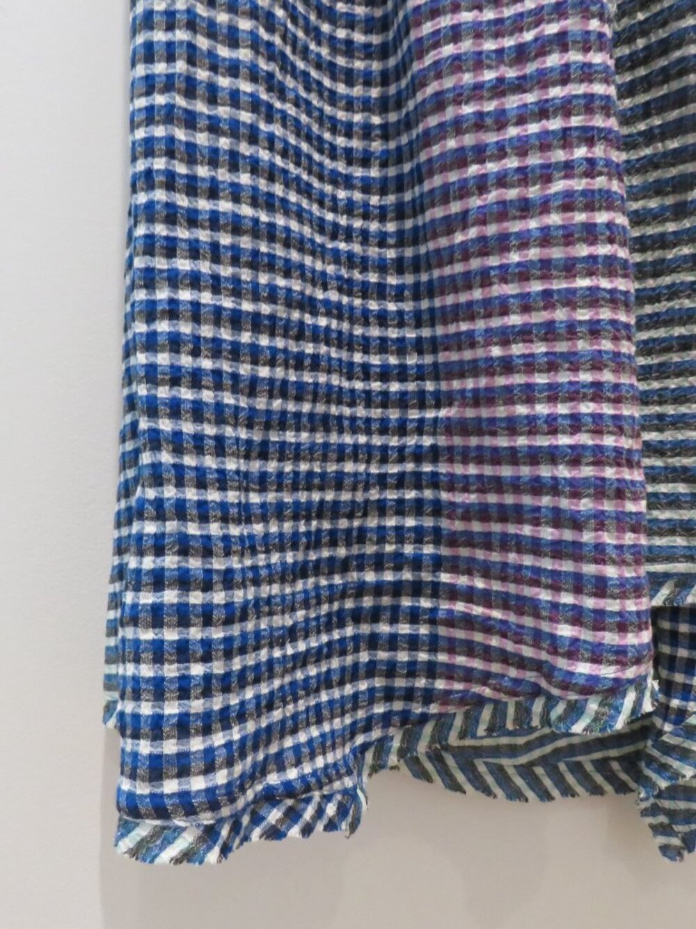 ANTHROPOLOGIE MAEVE Waverly Gingham One Shoulder Dress 4 Petite Coquette Twee - Picture 10 of 14